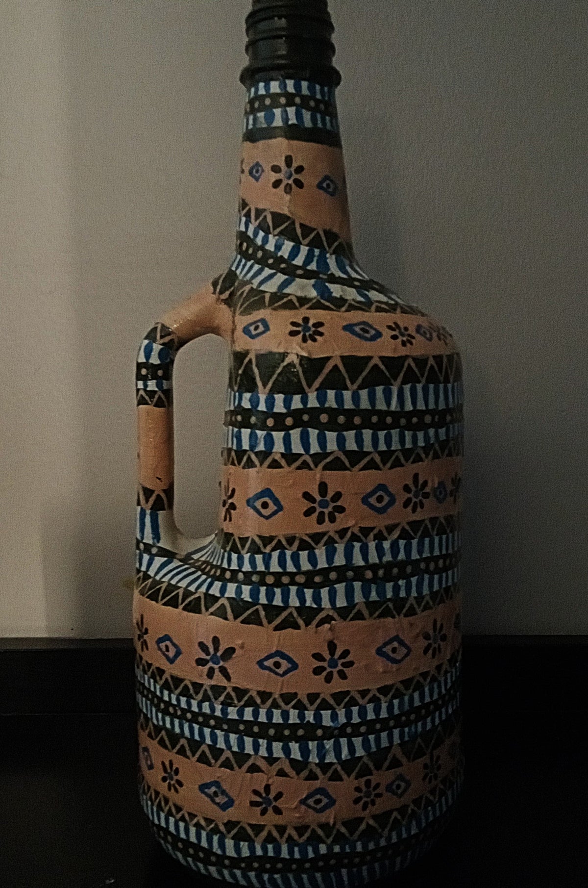 Turquoise, Green, Orange Bottle