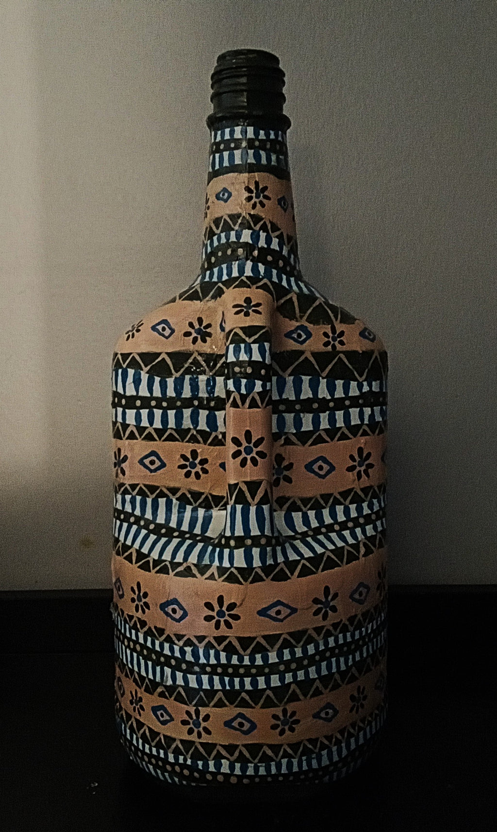Turquoise, Green, Orange Bottle