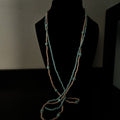 Blue and Orange Beaded Necklace