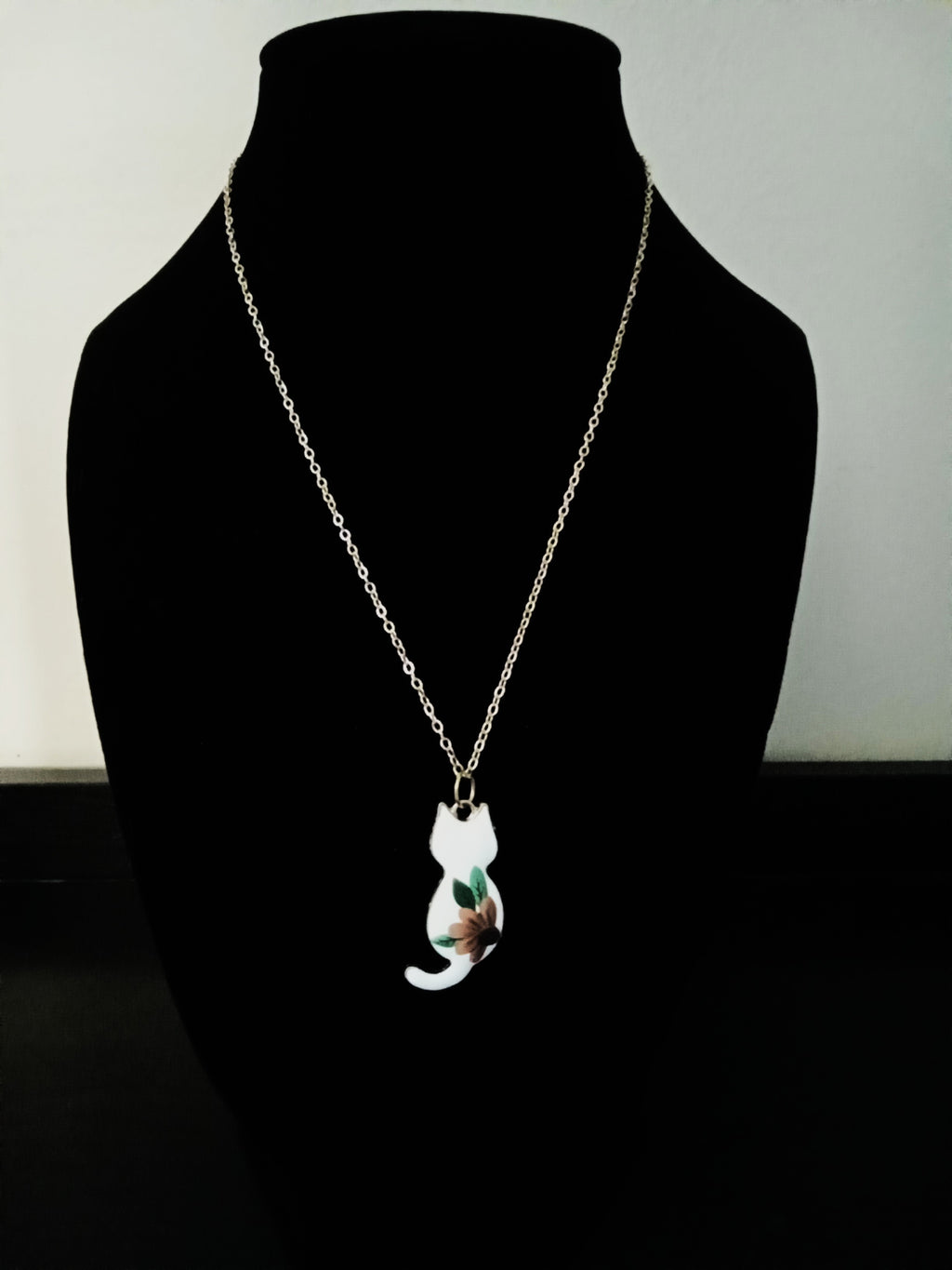 Sunflower Cat Necklace